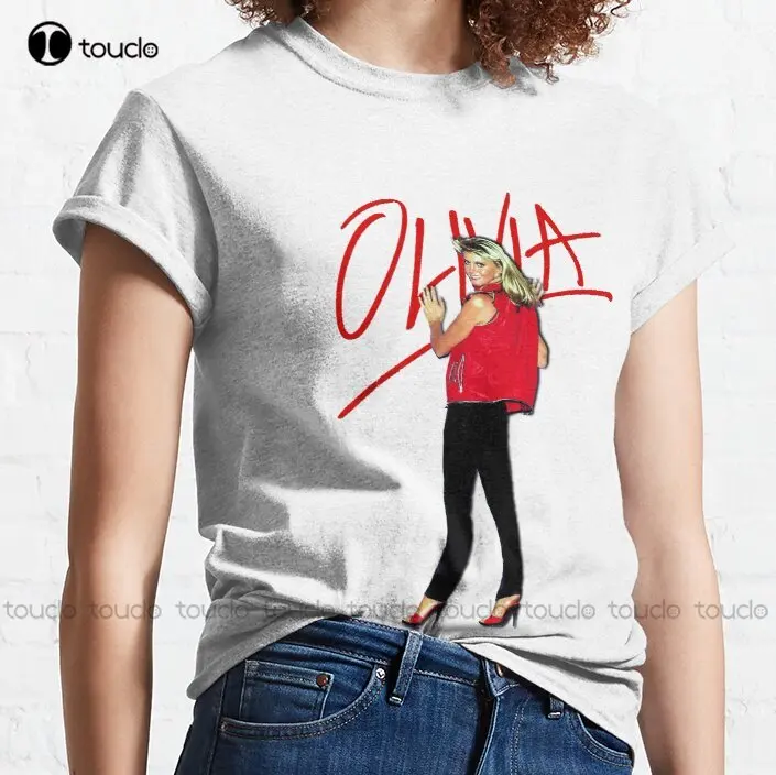 Olivia Newton-John - Totally Hot - Love - 70S Music Classic T-Shirt Men White Tshirt Fashion Creative Leisure Funny T Shirts New