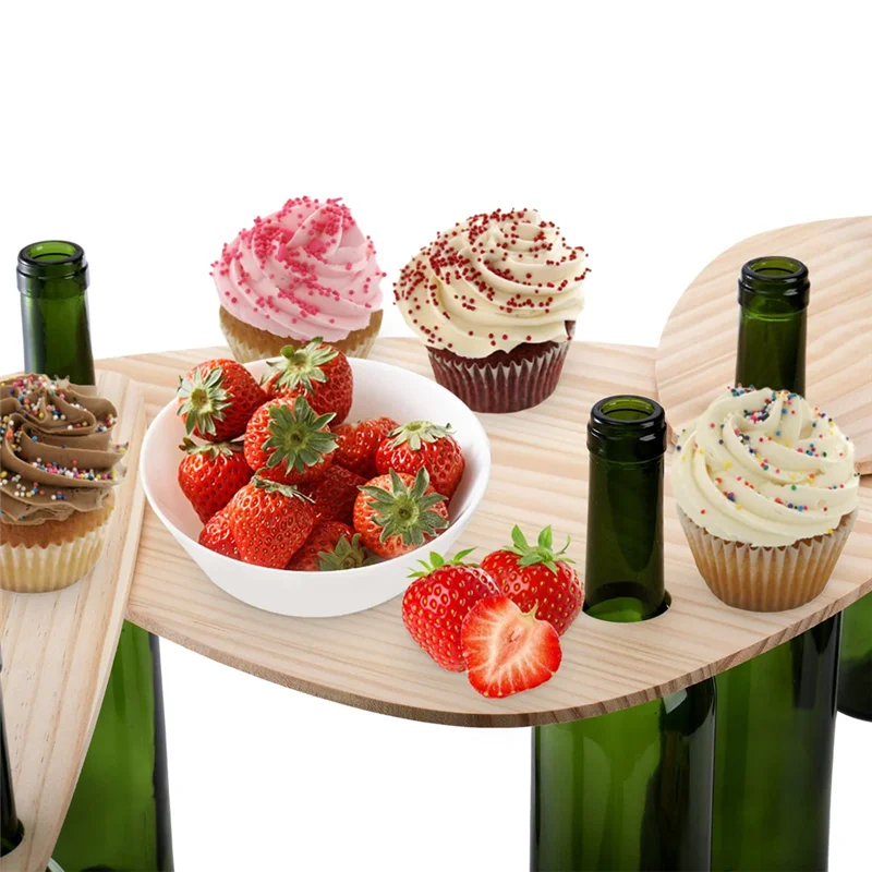 ABSS-3PCS زجاجة النبيذ توبر صينية تقديم خشبية توبر Charcuterie شقة تخدم مجلس الخشب