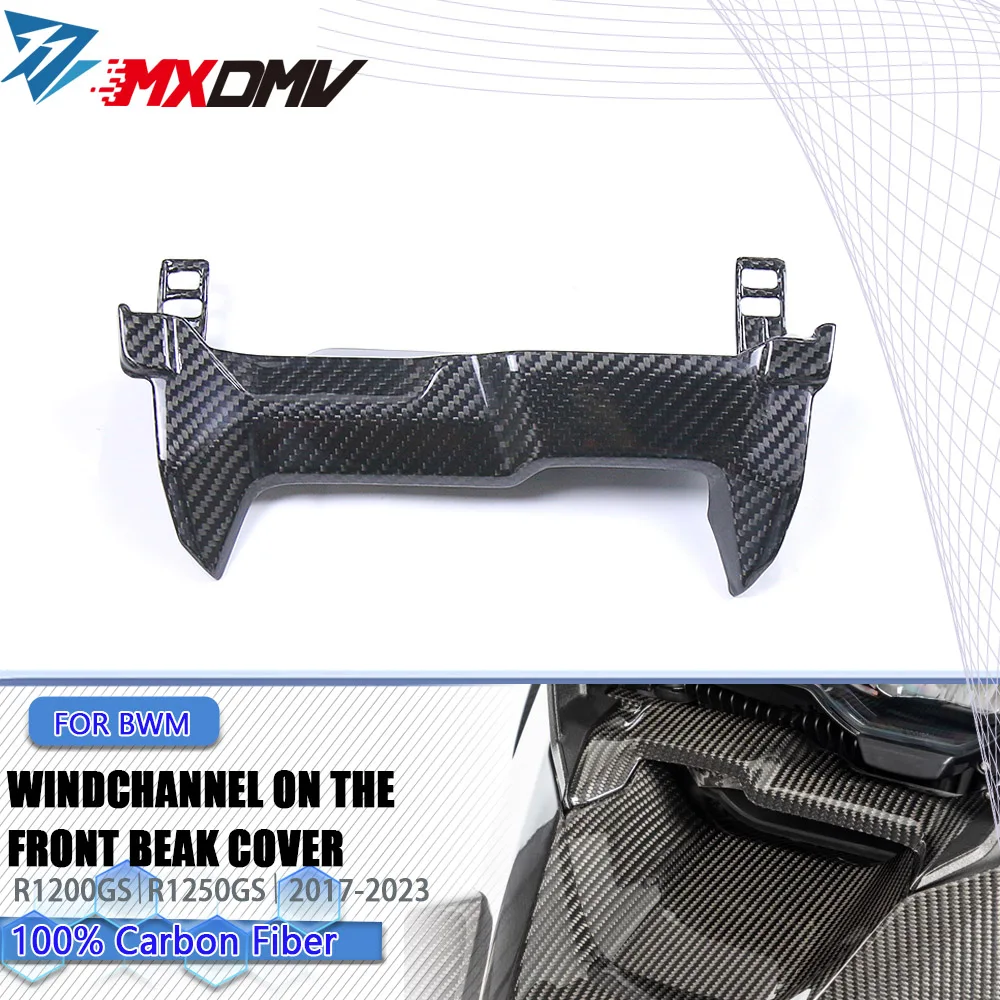 

Motorcycle Accessories Dry Carbon Fiber Windchannel On The Front Beak Cover For BMW R1200 R1250 GS 2017 -2022