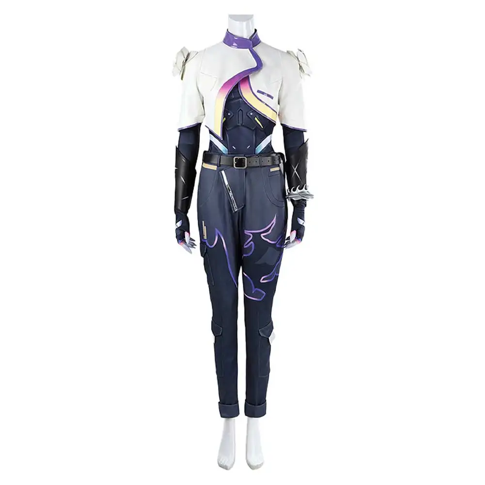 Vyse Cosplay Costume pour Adultes, Uniforme, Manteau, Pantalon, Ceinture, Gants, Vêtements, Tenues de Jeu Valorant, Halloween, ixde Carnaval, Trempé