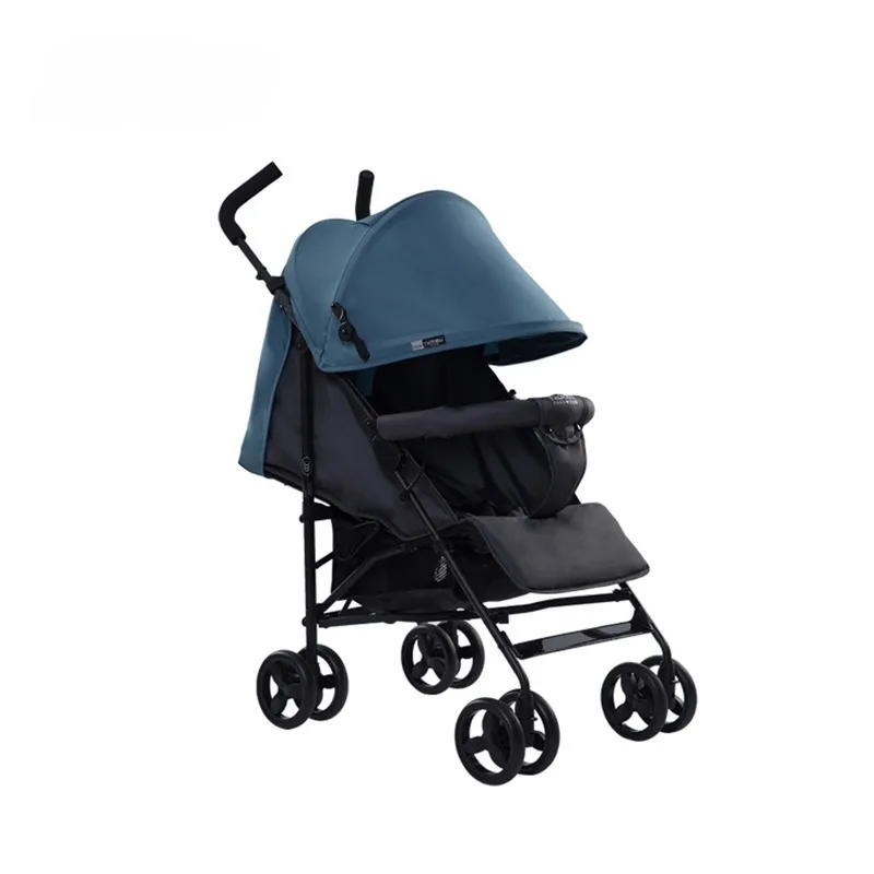 

Baby Stroller Portable Folding can Sit and Lie Down Children's Four-Wheeled Stroller One Button to Close the Stroller