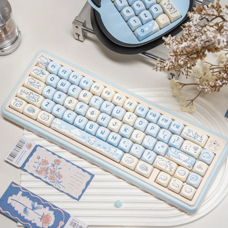 

New Lanwangwang Moa keycap mechanical keyboard cap PBT68/87/108 key Night Demon personalized customization