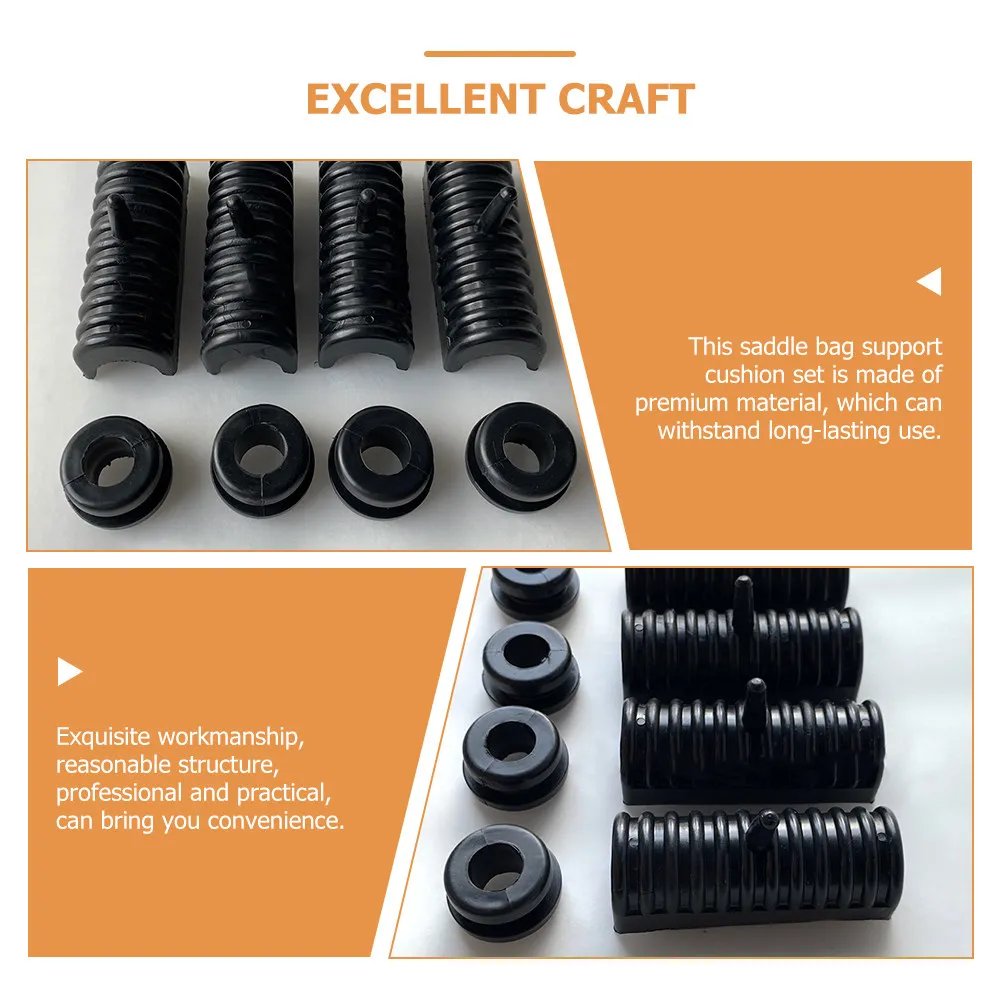 1Set Saddle Bags Support Cushion Rubber Bushing Mount with High Durability Non Deforming Vibration Resistant Motorcycle