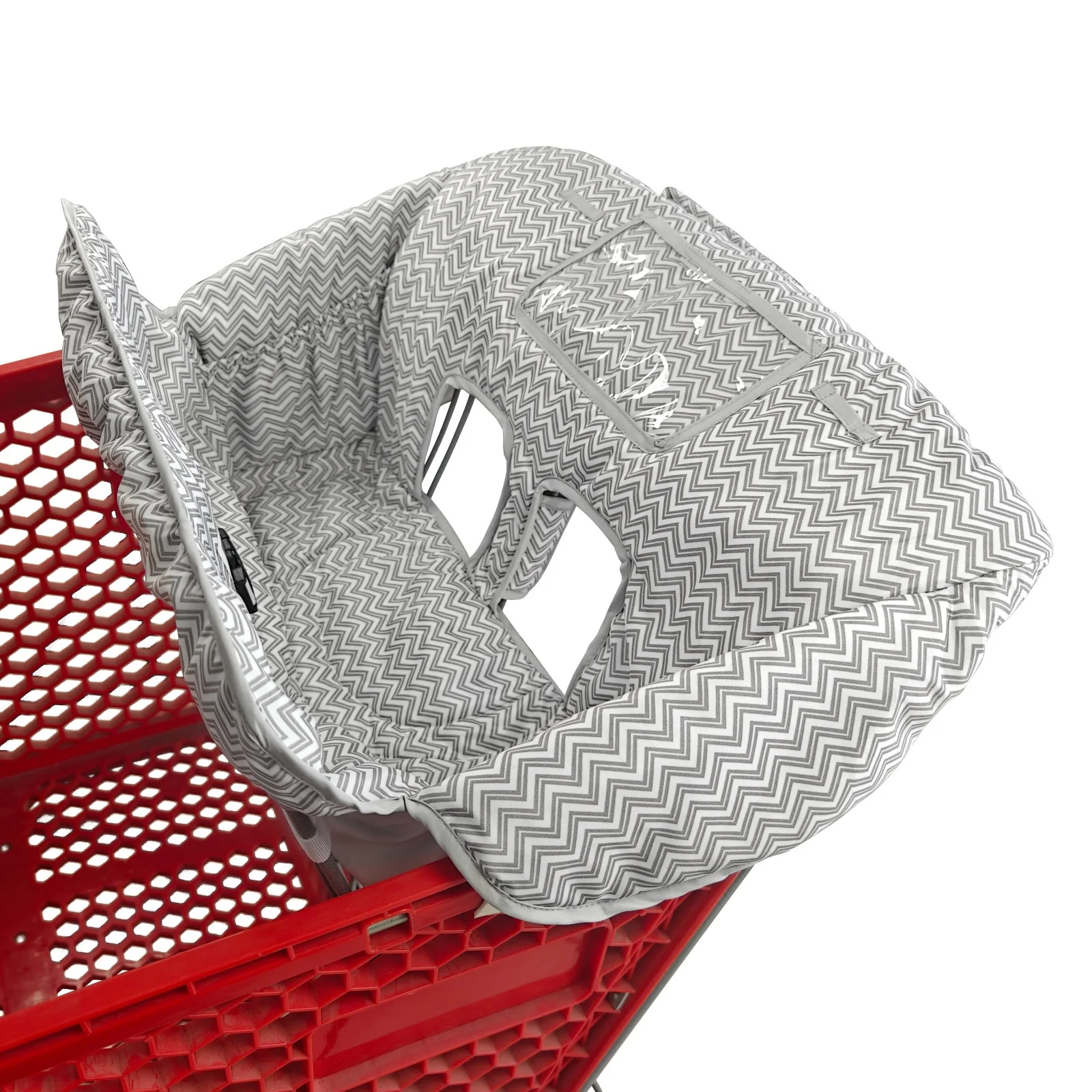 Shopping Cart Cover 2-in-1 portable cover designed for supermarket shopping carts and restaurant high chairs