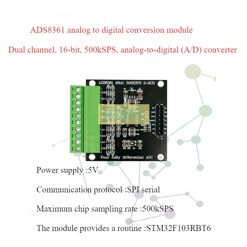 ADS8361 Data acquisition module 16-bit ADC ADC 500KSPS 4-channel fully differential