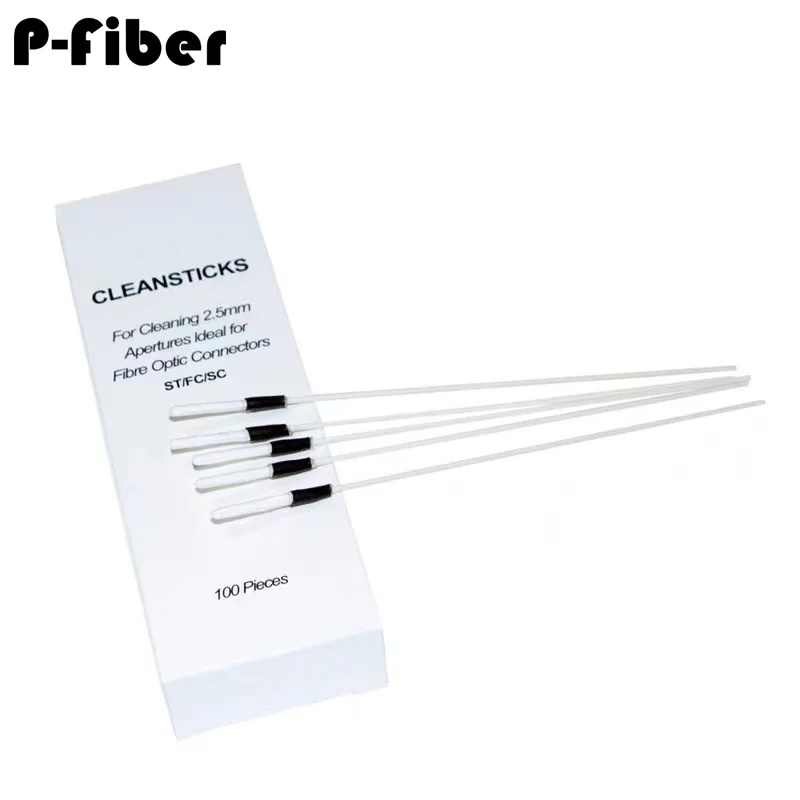 optical fiber cleaning rod 100pcs/box dust-free cleaner cotton swab for SC LC adapter wiping rod