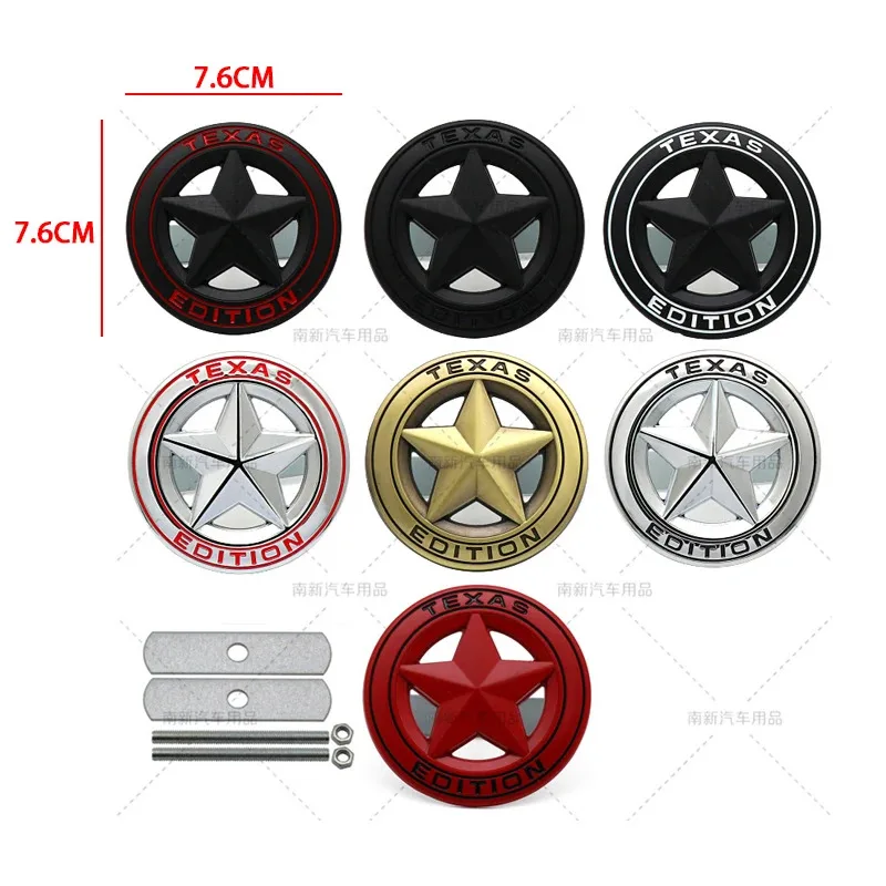 3D Metal Texas Edition Badge Rear Trunk Emblem Decal Grill Chrome Stickers For Patriot Renegade Compass Dodge Grand Cherokee