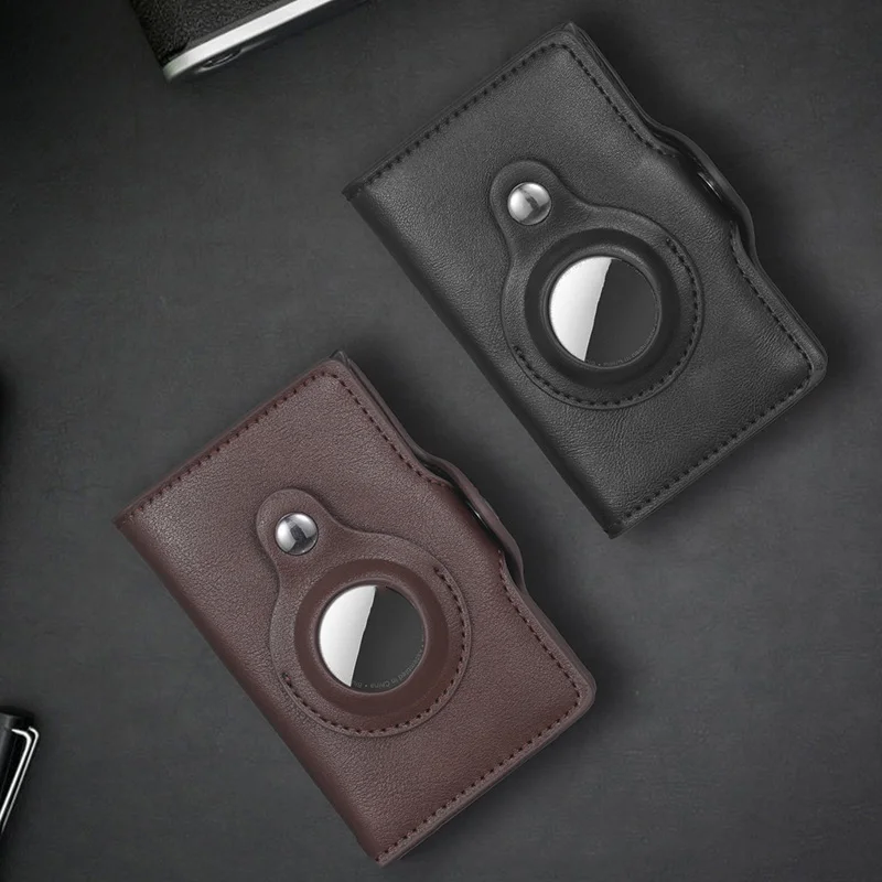 Portafoglio Airtag borsa in pelle di lusso per Apple Airtag Tracker custodia protettiva anti-smarrimento portafoglio uomo donna PU con custodia Airtag