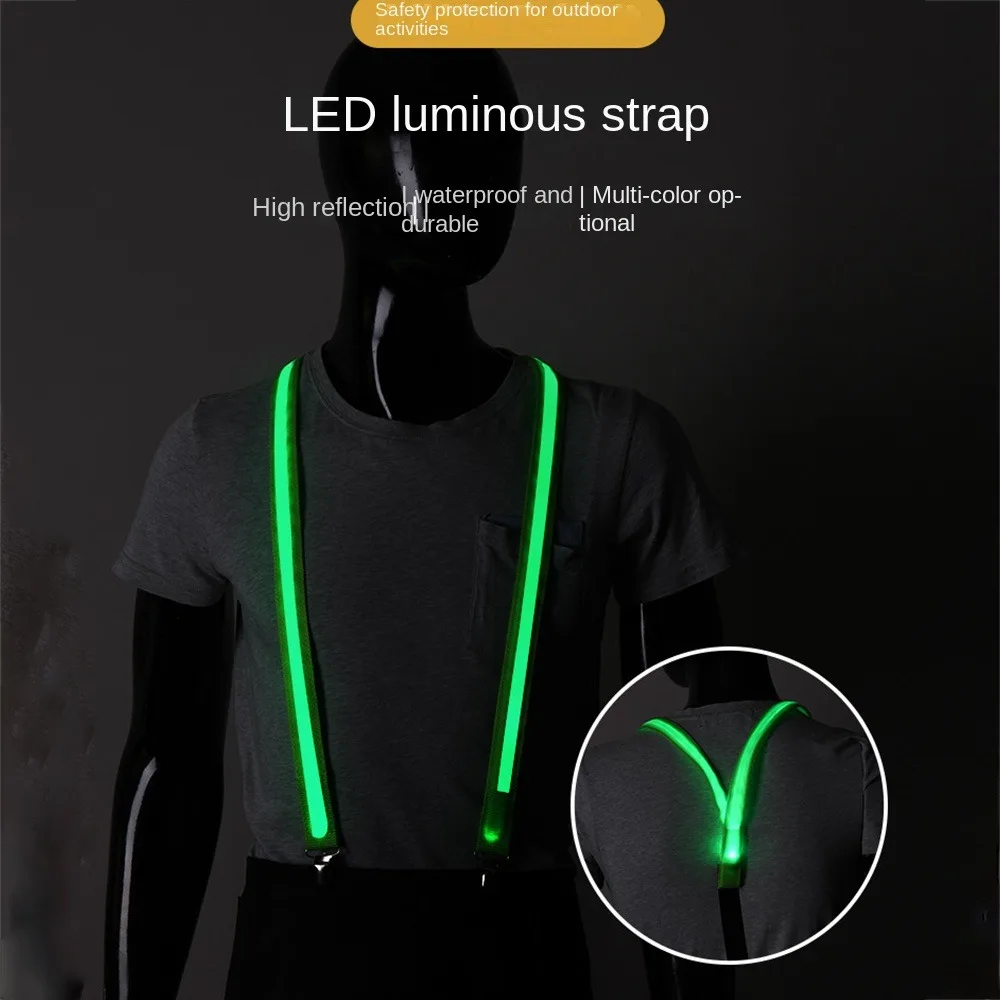 Men Wedding Party Accessories Glow-in-the-dark Tie Bow LED DIY Festival Costume Bow Tie LED Lights LED Suspenders Bow Tie