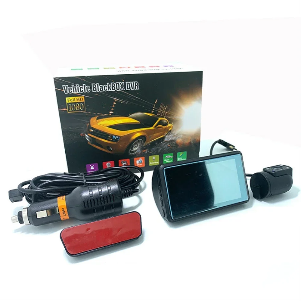 2 Lens Car Video recorder DashCam FHD1080P Dash Cam Car Black Box IPS car Camera Recorder G-sensor Loop Recording auto Dvr