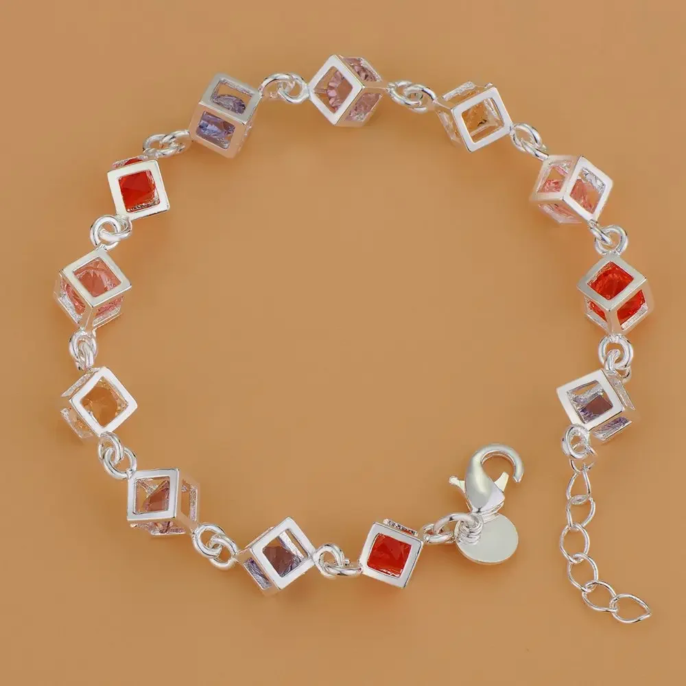 

New 925 Sterling Silver Bracelet Bead High Quality Romance Chain For Women Fashion Engagement Party Wedding Jewelry Gift