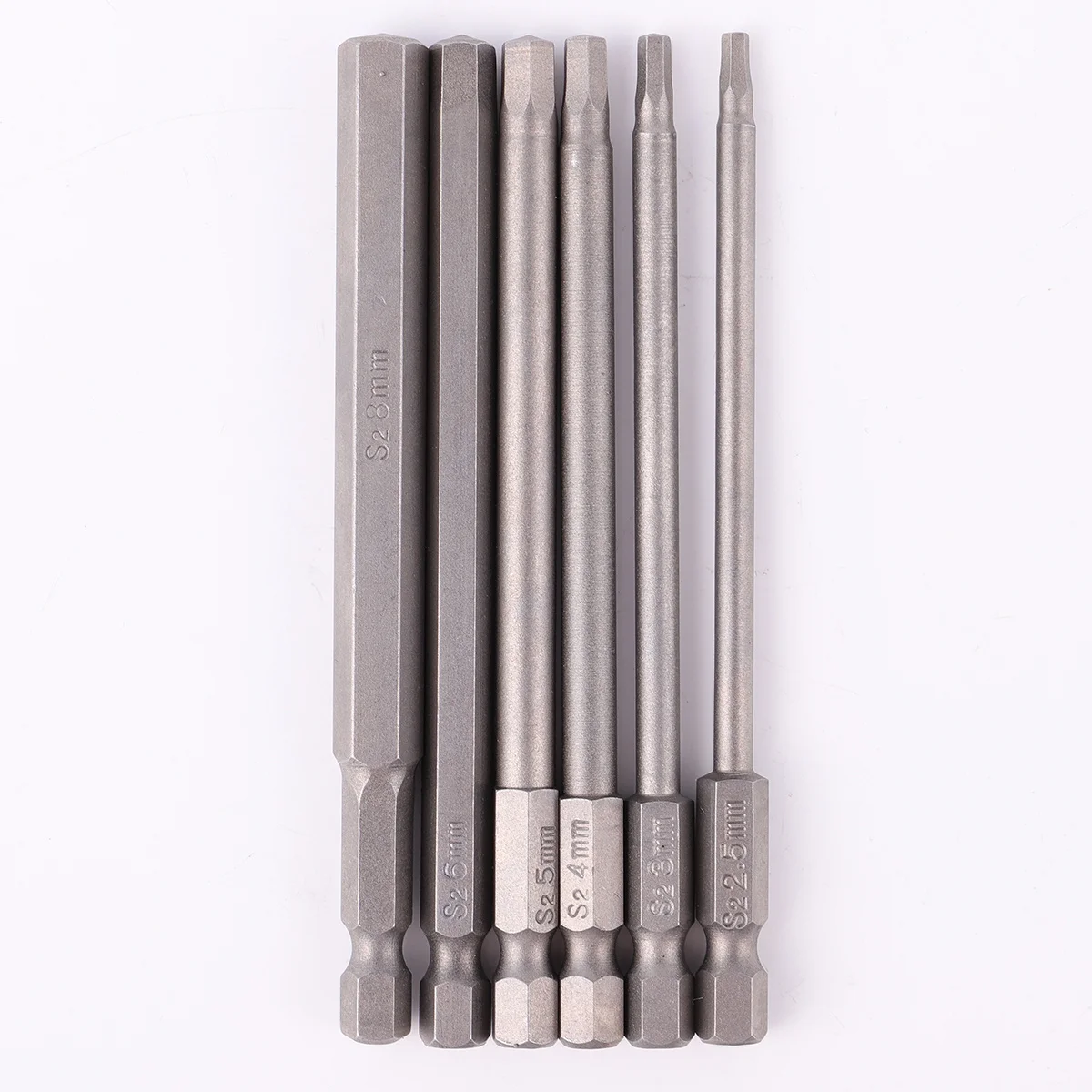 

6Pcs Hexagon Bit Steel Damaged Screw Extractor Stripped Screw Puller Set for Electric Hand Drill High Hardness Durable