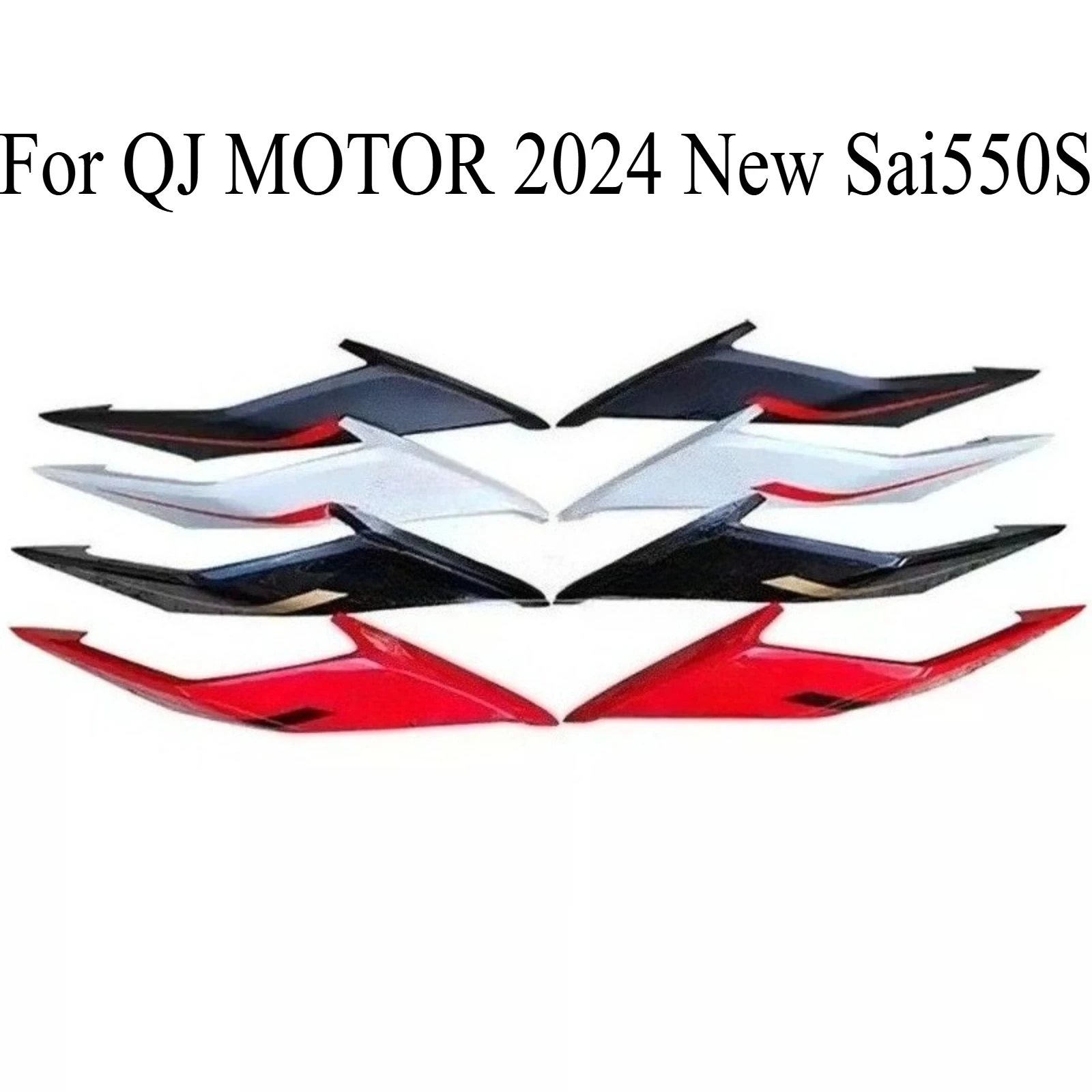 For QJ MOTOR 2024 New Sai550S QJ500GS-7A Left & Right Side Air Deflector Wing Shark Fin Wind Knife Fairing Inner Panel Parts