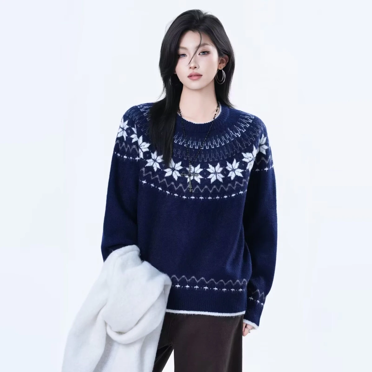 

Мужской трикотаж Slim Fit round Ne, модный, осенне-зимний, новинка 2024, мужской топ Sli Personali, качественный полиэстер...