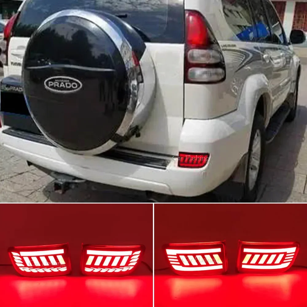 New！ LED Rear Lights For Toyota Land Cruiser Prado LC120 Fj120 120 2003 2004 2005 2006 2007 2008 2009 Reflector Brake Bumper Lam