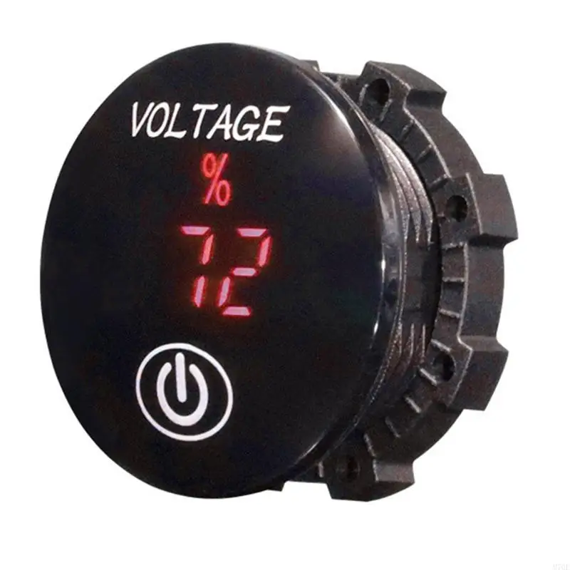 M76E Motorcycle Gauge with Touch Control Switches 12-24V Voltmeter Gauge