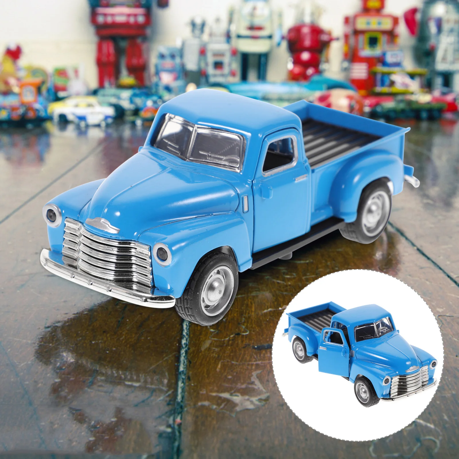 Alloy Car Model Truck Decor Vintage Ornament Desktop for Decoration Home Pickup Old Stylish