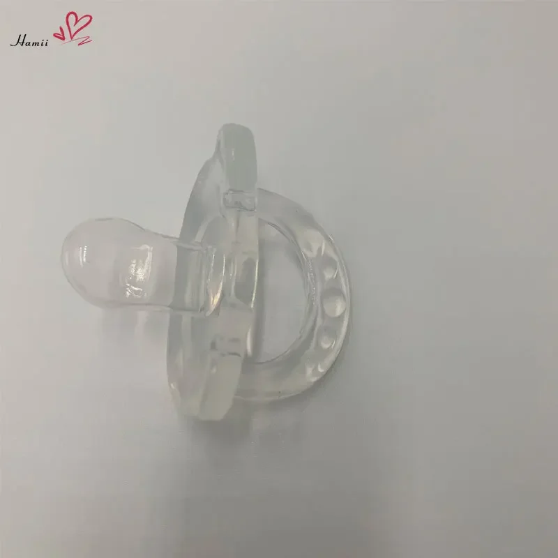 Newborn Baby Pacifier Food Grade Silicone Safety Transparent Soft Dummy Teat Sleeping type Infant Nipple Soother For Boy Girls