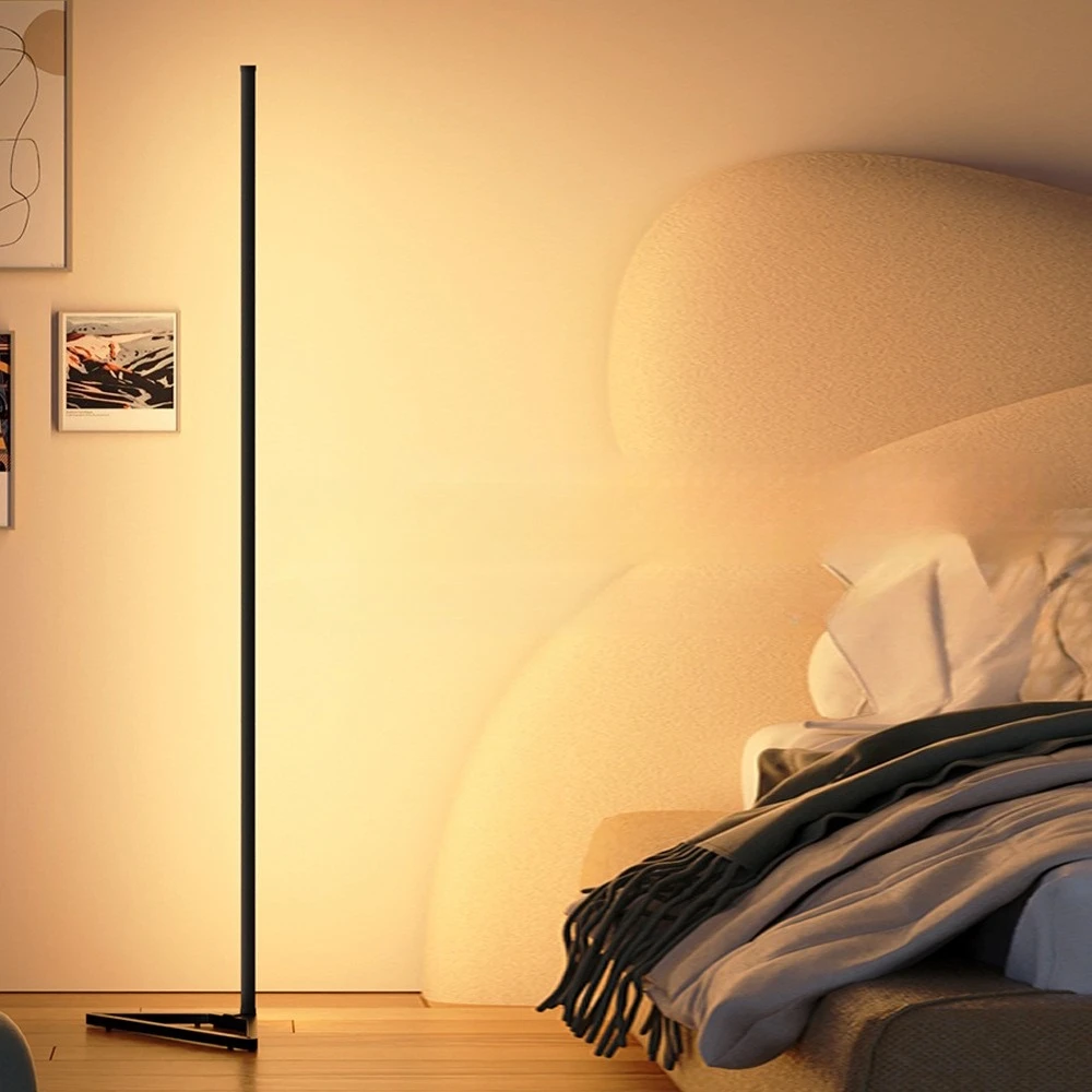 

Modern RGB Floor Color Lamps Bedroom Living Room Three-stage Adjustable Floor Lights Luxury Live Atmosphere Lights