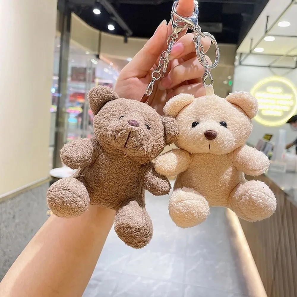 Key Chain Car Keyring Backpack Pendant Plush Pendant Bear Plush Keychain Bear Plush Doll Plush Keyring Sitting Bear Plush Doll