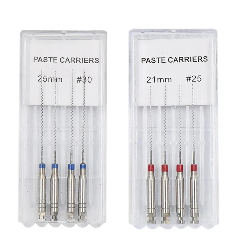 PIORPOY Dental Rotary Paste Carriers 21mm 25mm #25-#40 Assorted Spiral Filler Endodontic Filling Paste Drill Engine Use Tools