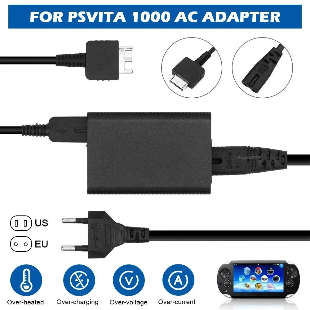 USB Data Power Charger Cord 1M For PlayStation PSV1000 PS Vita 1000 Game Console Charging Cable Line Power Adapter