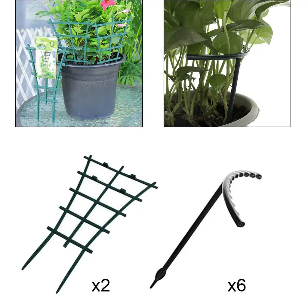 Durable Plant Vine Frame Support Patio Climbing Trellis Roses Cucumbers Pots
