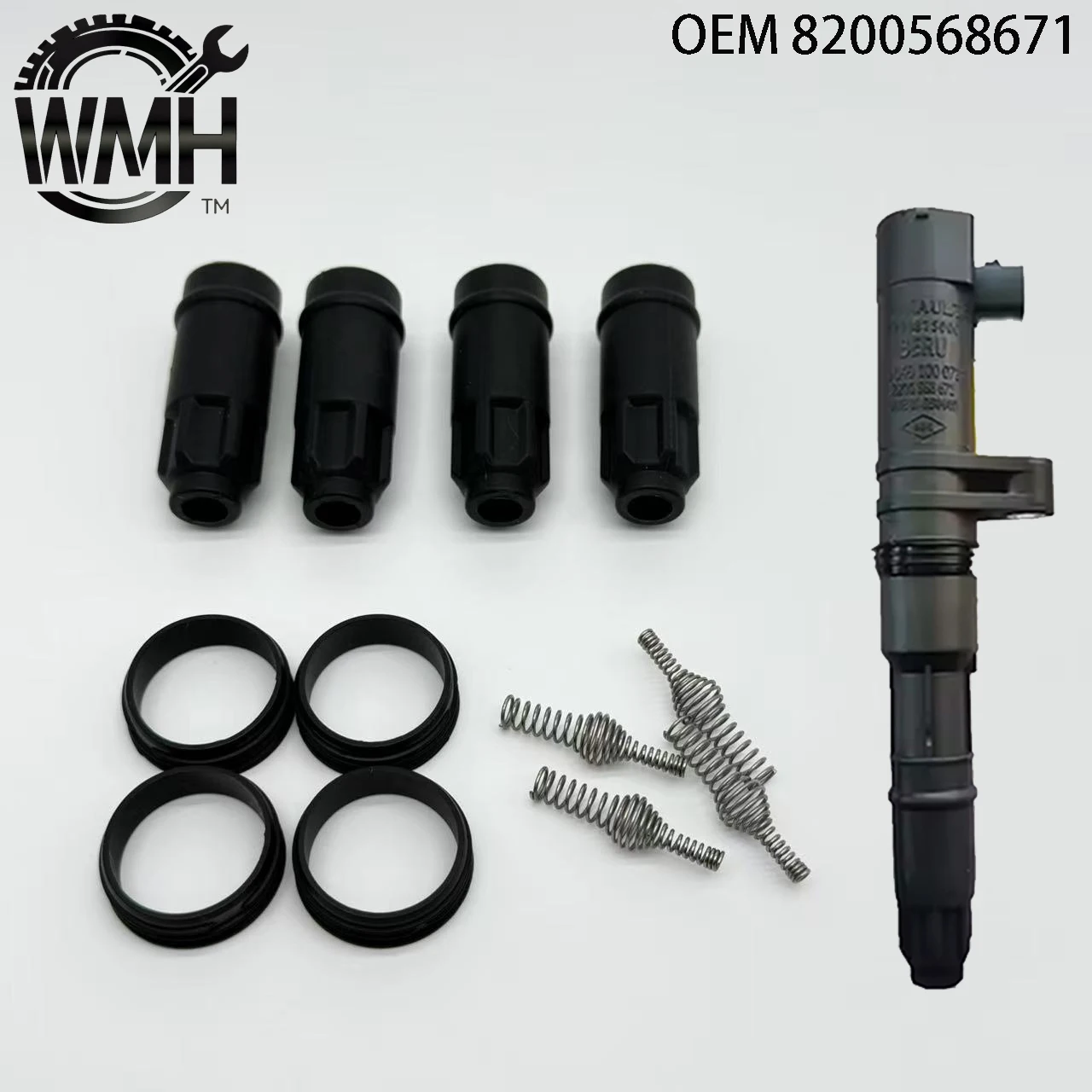 4 piezas de fundas de goma para bobina de encendido 2303590382 0040100052 8200568671 para Renault Beru Megane 2003 1.6L, accesorio para coche