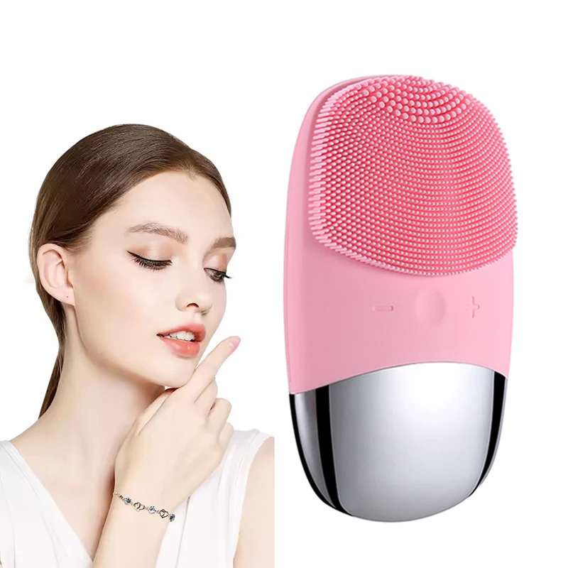 New Silicone Facial Cleansing Brush Electric Exfoliator Scrubber Automatic Waterproof Face Cleanser Brush for Men and Women