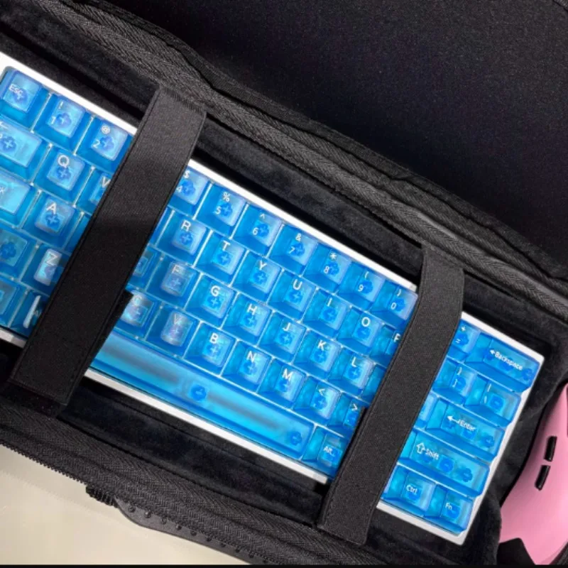 

Mechanical Keyboard Bag Keyboard Mouse Storage Bag for Holy60/tofu60/redux/margo Customized Dustproof Hard Shell Handbag 60%65%