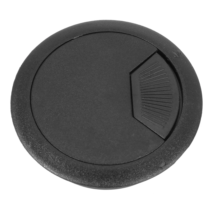 30 Pcs Round Plastic Computer Desk Cable Grommet Hole Cover 50Mm Black