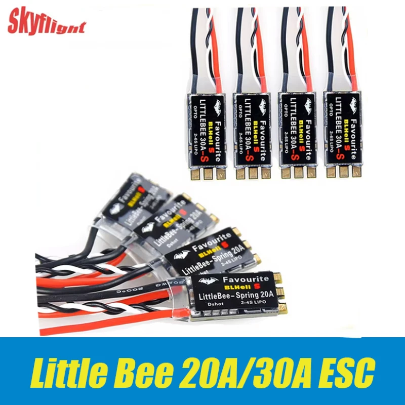 

FVT LITTLEBEE Little bee BLHeli-s SPRING 20A / 30A бесщеточный ESC 2-6S поддерживает Мультикоптер Mulitshot DSHOT Oneshot42 OneShot125