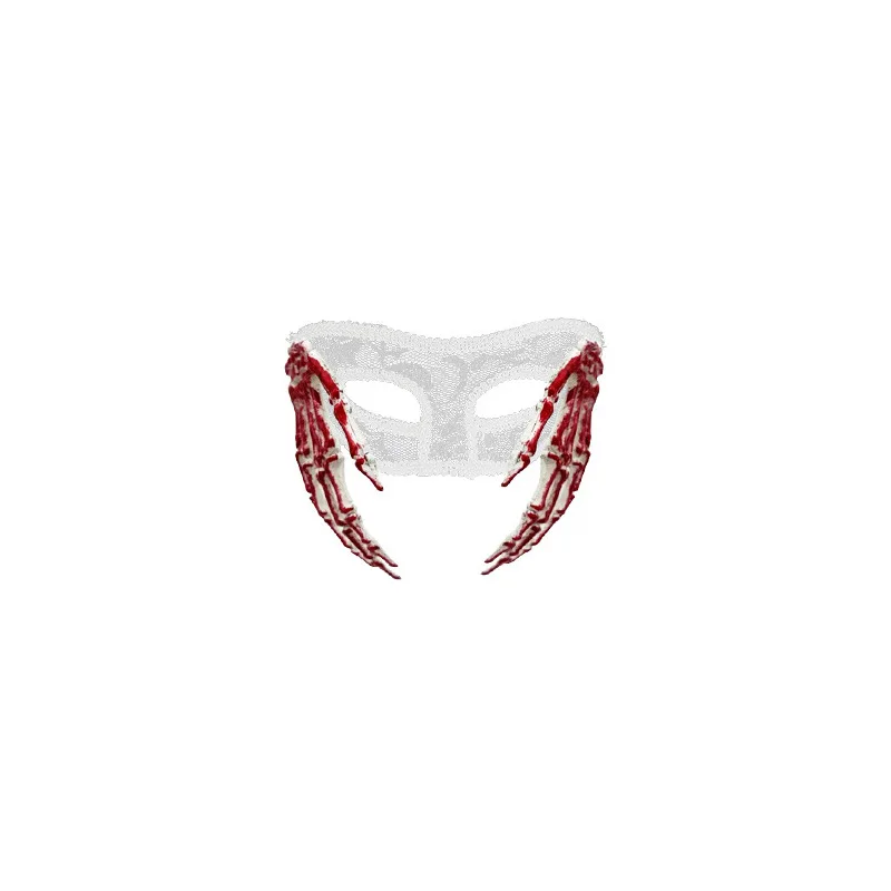Halloween Hot Selling Bloedklauw Schedelmasker Horror Party Decoratie Kantmasker Bal Cosplay Performance Props