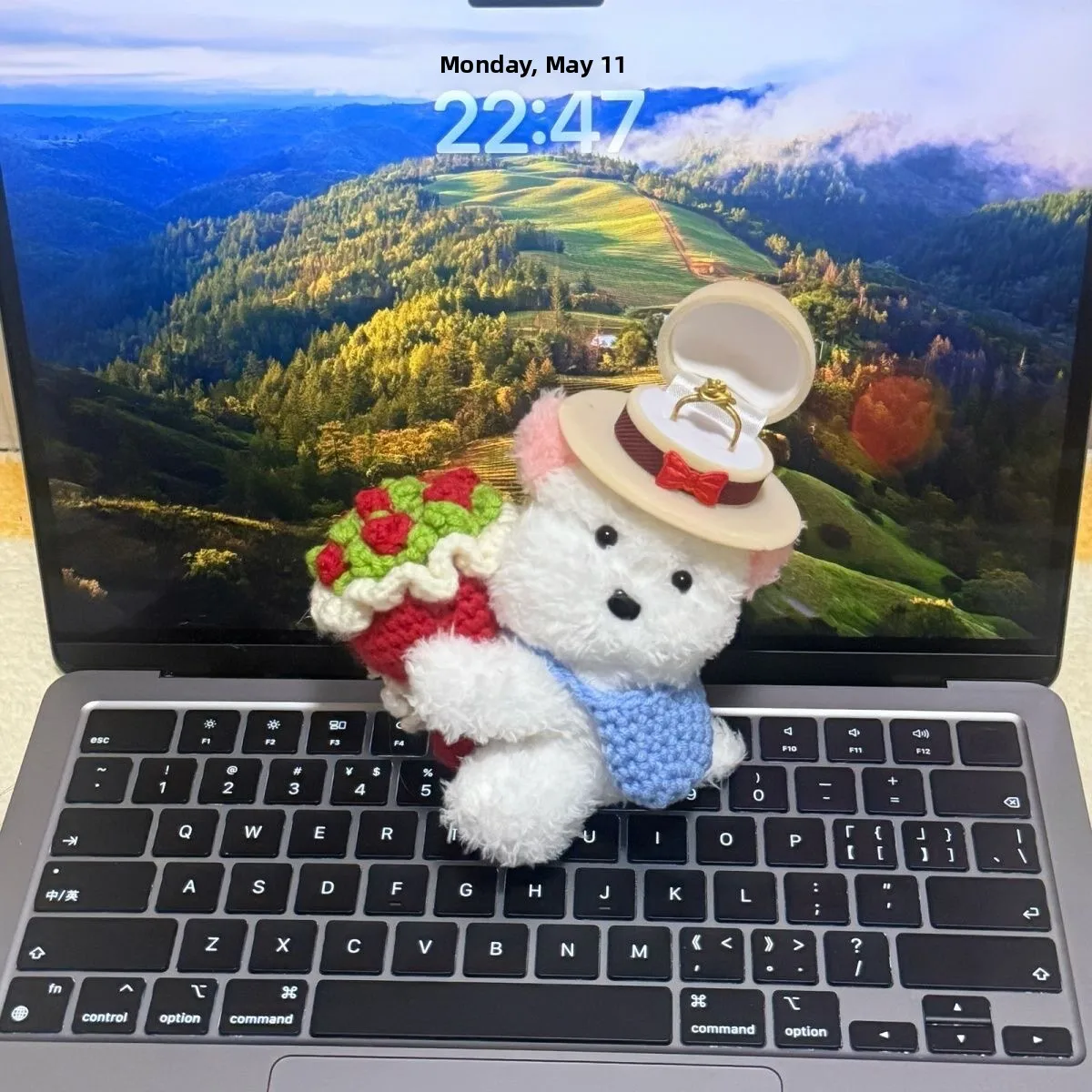 かわいいクリエイティブ芸術的なスタイルウエストハイランドテリアぬいぐるみリング人形ジュエリー収納ボックス漫画おもちゃフィギュアオーガナイザー