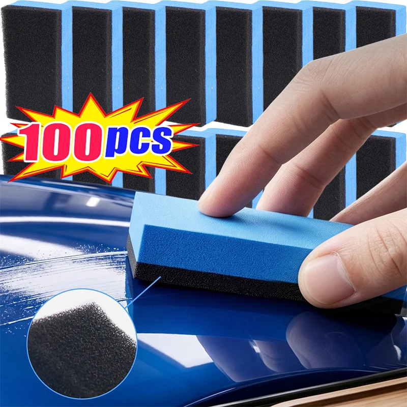 Car Ceramic Coating Sponge Applicator Glass Nano Wax Coat Sponges Car Polishing Tire Dressing Cleaning Brush Tool Wholesale