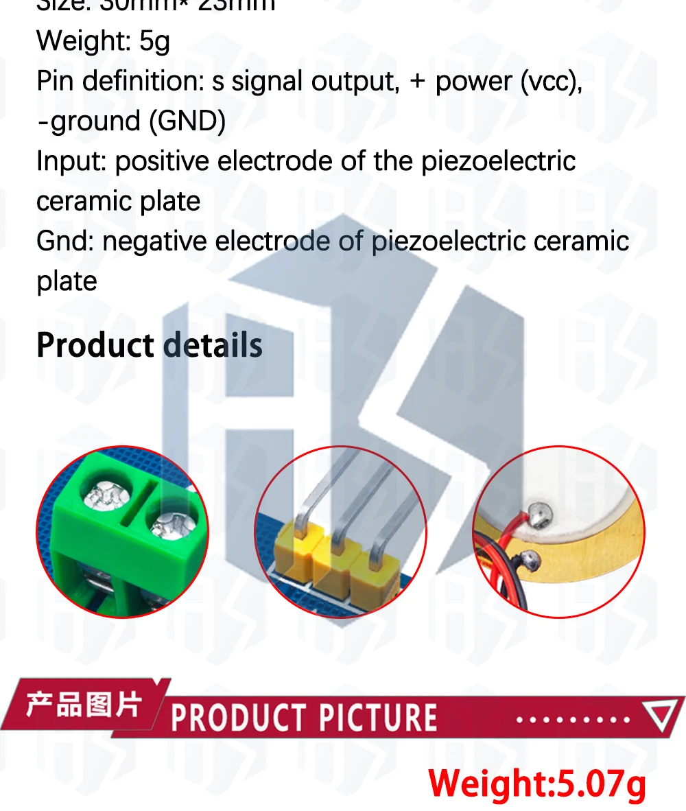 1PCS DIY KIT 3,3 V/5V Keramik Piezo Vibration Sensor Modul Analog Controller Elektronische Komponenten Liefert sensor für Arduino – Detail 4
