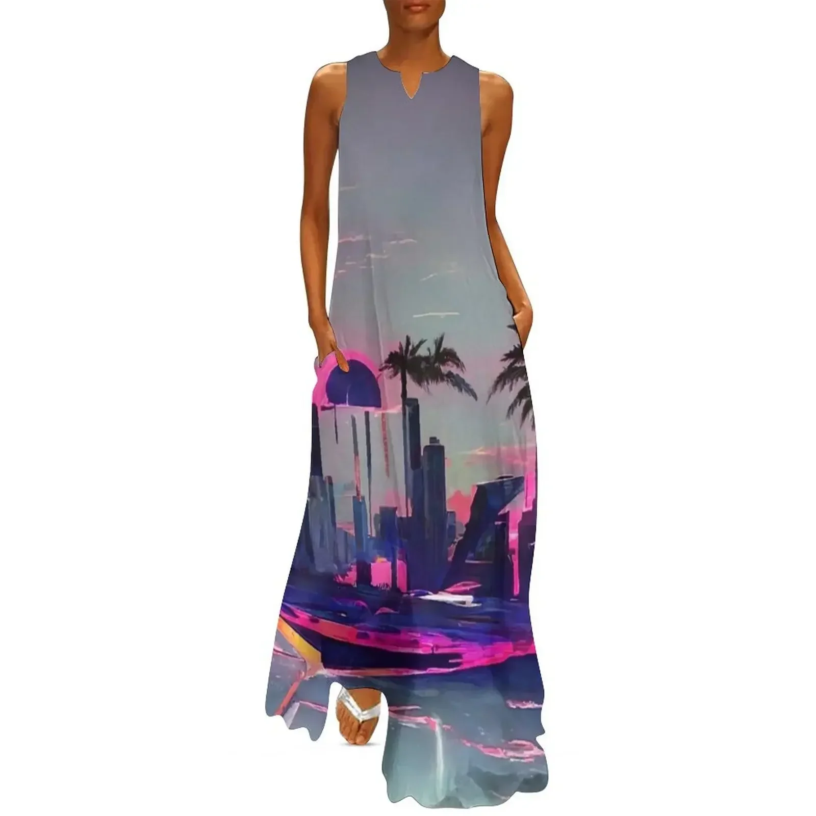 

Neon City Lights Long Dress Women dresses summer dress Evening dresses Dress