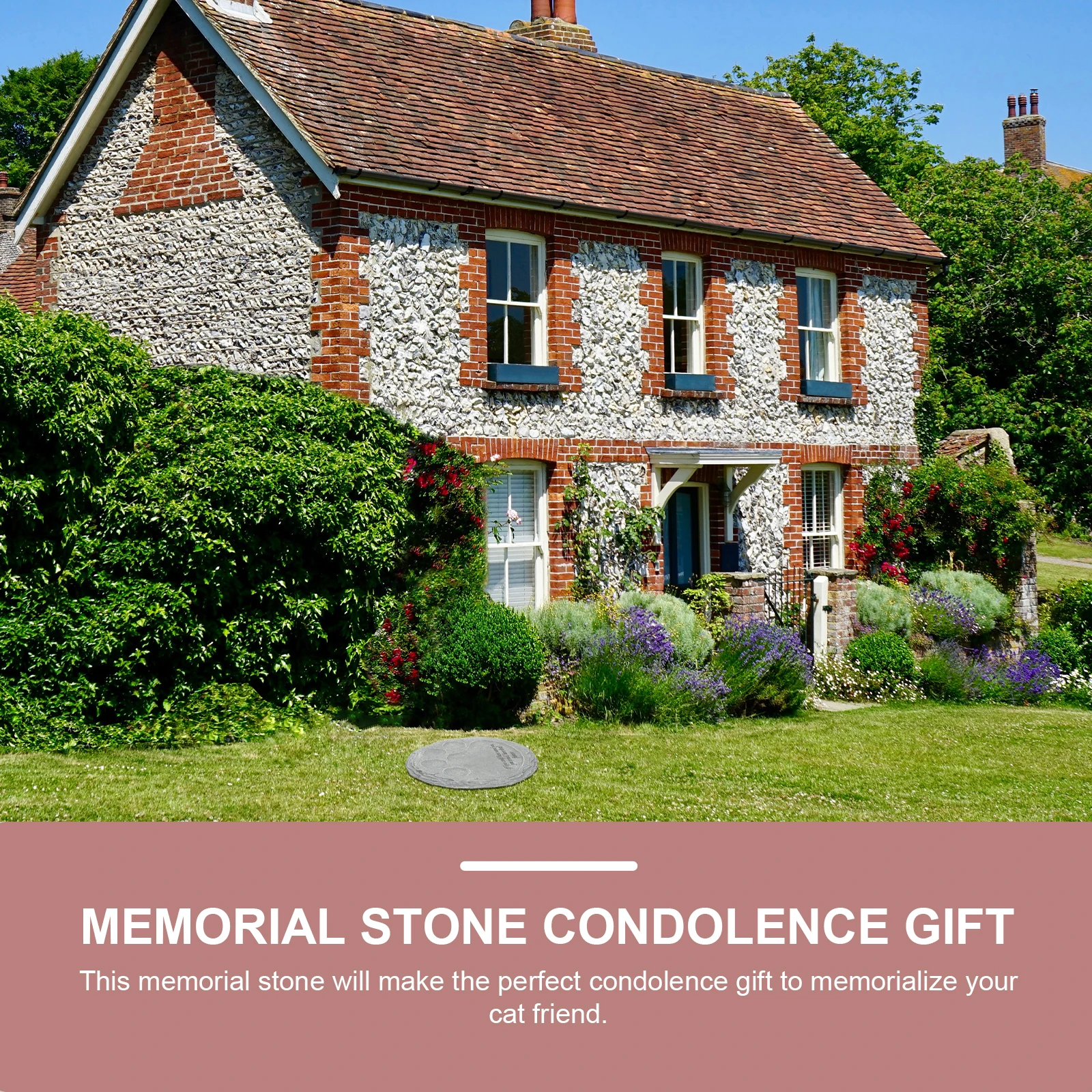 

Resin Pet Memorial Stone Paw Design Photo Insert Outdoor Indoor Decoration for Garden Porch Yard Balcony Dog Memorial Gifts