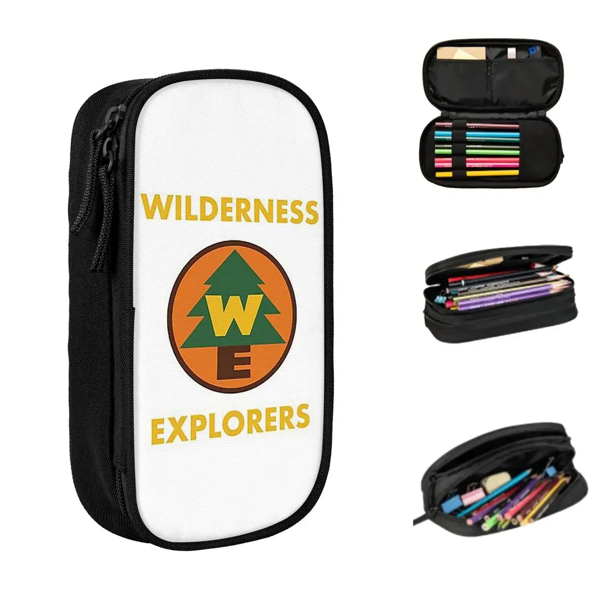 Wilderness Explorer Logo Pencil Cases Large Capacity Pen Bags Pen Box Pencil Pouch For Boy Girl Student Stationery School Office