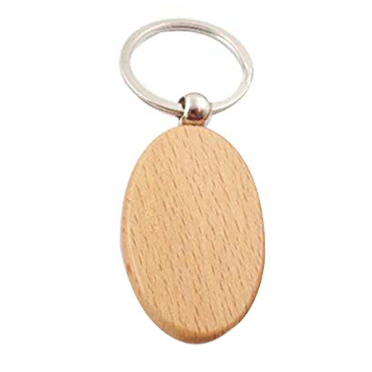 N18R 60 peças chaveiro de madeira em branco faça você mesmo chaveiros de madeira etiquetas presentes amarelo oval