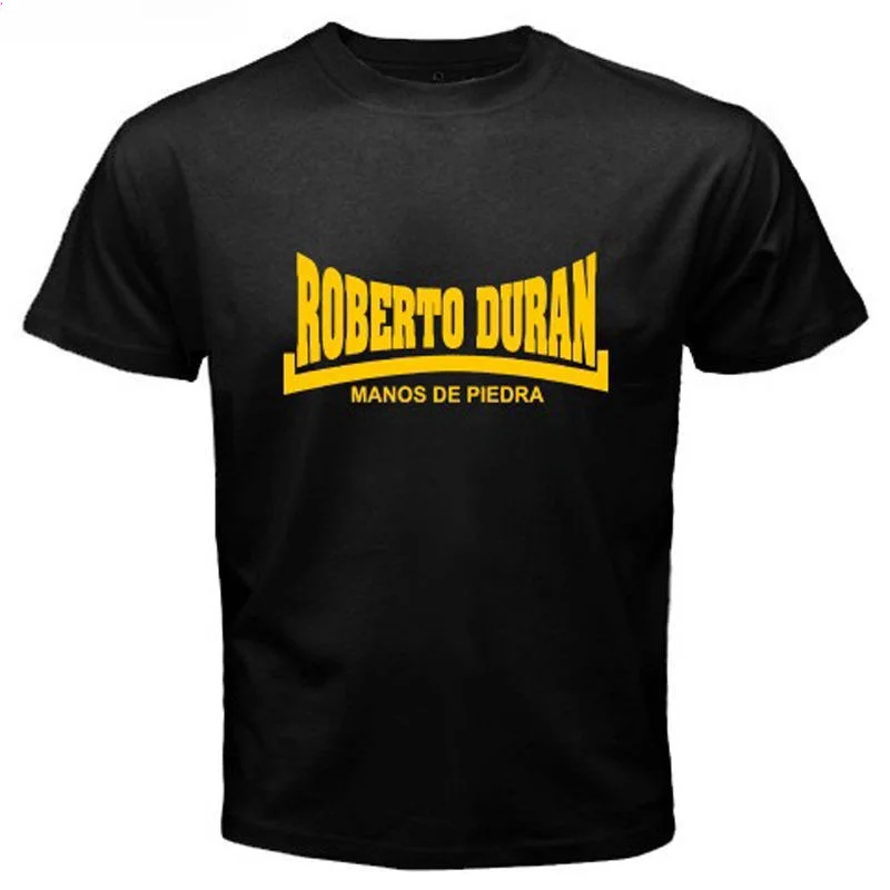 New ROBERTO DURAN Manos De Piedra Boxing Legend Men's Black T-Shirt Size S-5XL  Cool Casual pride t shirt men Unisex New sbz6374