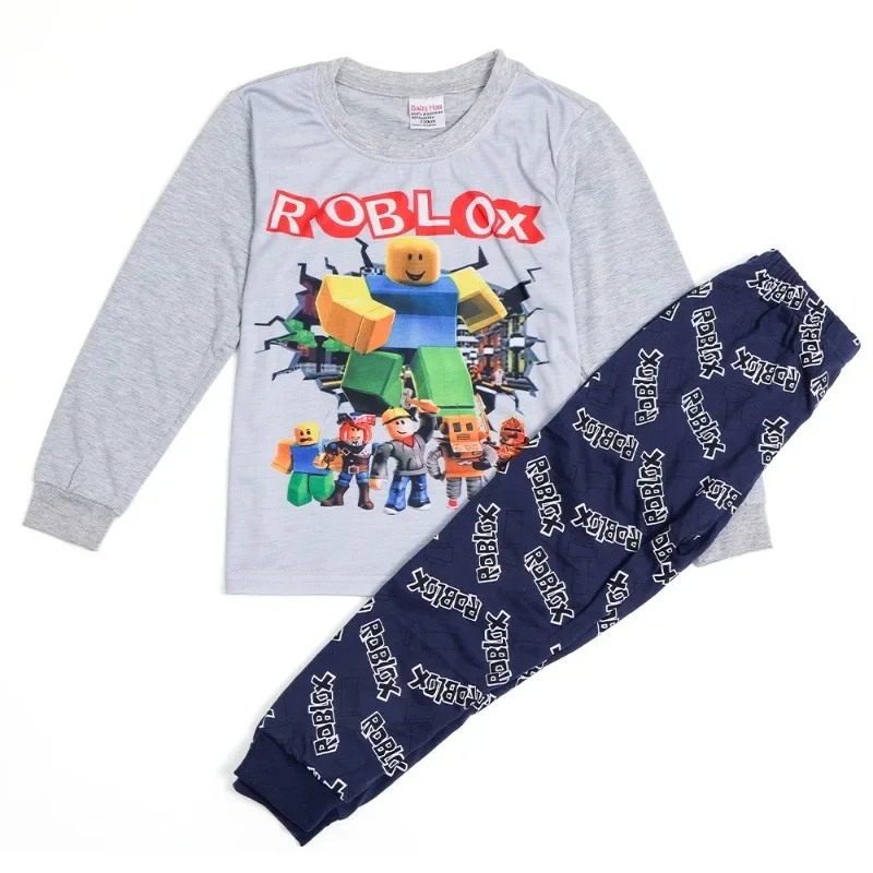 

ROBLOX Game Cartoon Print Kids Fashion Set Short Sleeve T-Shirt And Shorts Combo Anime-Inspired Cotton Tees for Birthday Gift