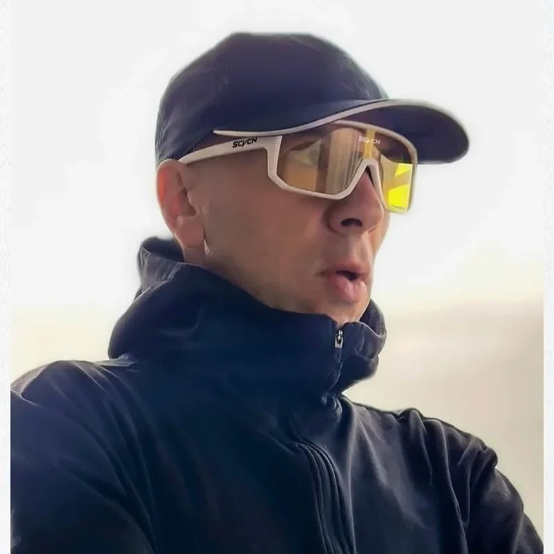SCVCN New Polarized Fishing Sunglasses Men Cycling Classes Outdoor Sports Bicycle Sunglases UV400 Women MTB Bike Cycling Classes