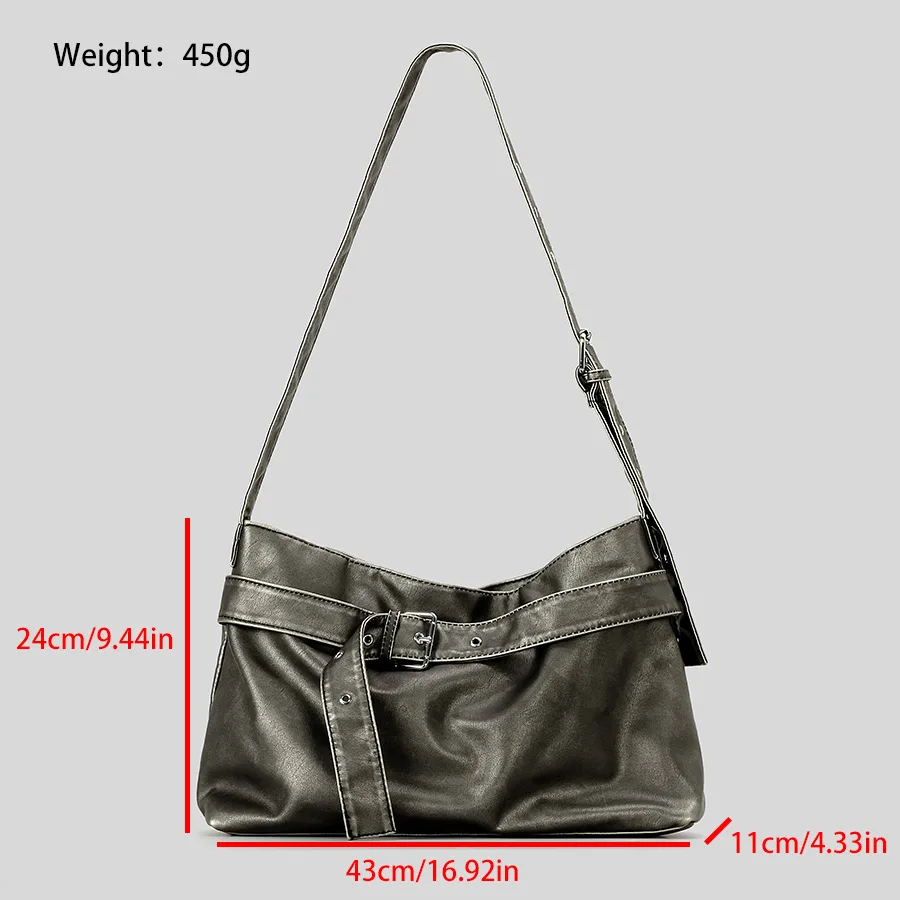 Vintage PU Leather Women Handbags hobos Shoulder Bag for Ladies Crossbody bags Large capacity lady Tote Bag Sac A Main Femme