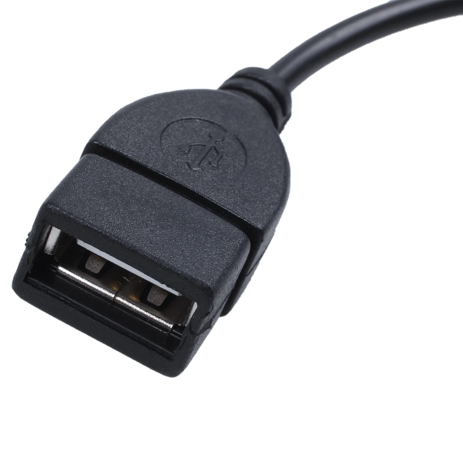 USB jack, AUX, 3.5 mm jack for audio data charging cable black