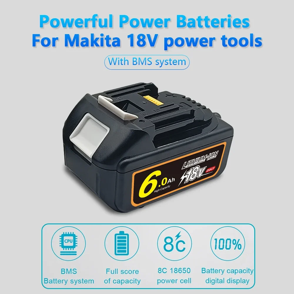 

BL1850 For Makita 18V Battery Rechargeable Battery 18650 Lithium-ion Cell Suitable For Makita Power Tool BL1860 BL1830 LXT400