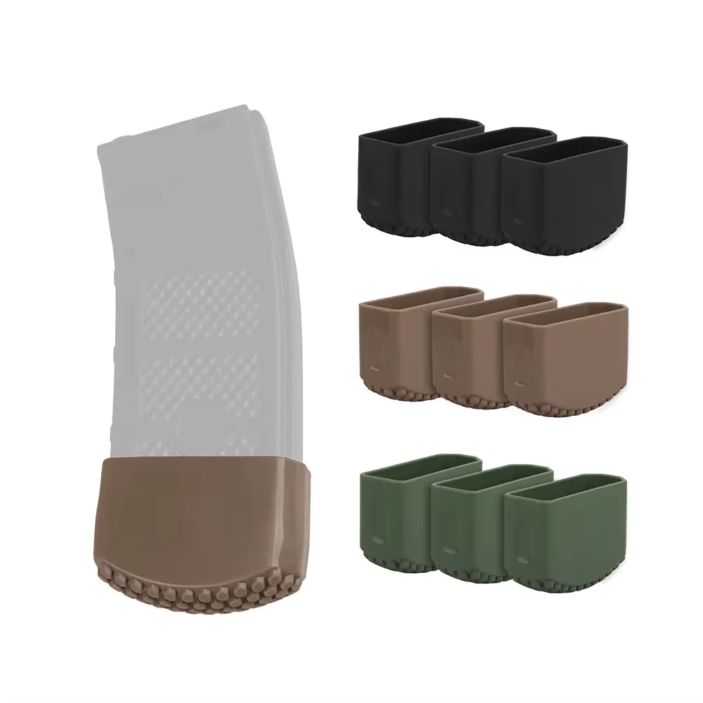 3Pcs Tactical Multi-function Mag Protection Cover AR Magazine Protector Grip Sleeve Anti Slip for Rifle AR M4 5.56 Rail Airsoft