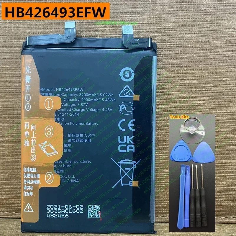 

4000mAh HB 426493 EFW Battery For JLH-AN00 FIO-BD00 NCO-AL00 Phone"% Test"