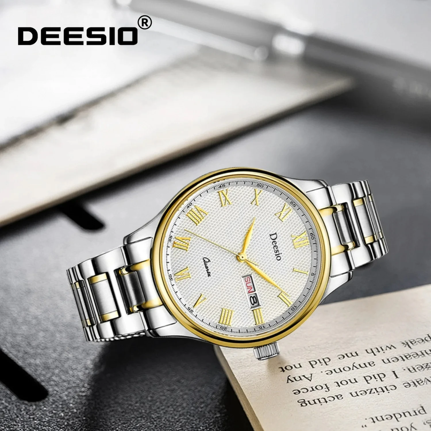 

Deesio Brand Luxury Business Couple Quartz Watch Japan Movement Waterproof Wristwatches relojes para hombres Reloj Para Mujer
