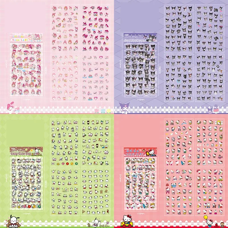 

40pack/lot Sanrio Melody Kuromi PET Stickers Cute Kitty Pochacco Scrapbooking DIY Diary Decorative Sticker Album Stick Label